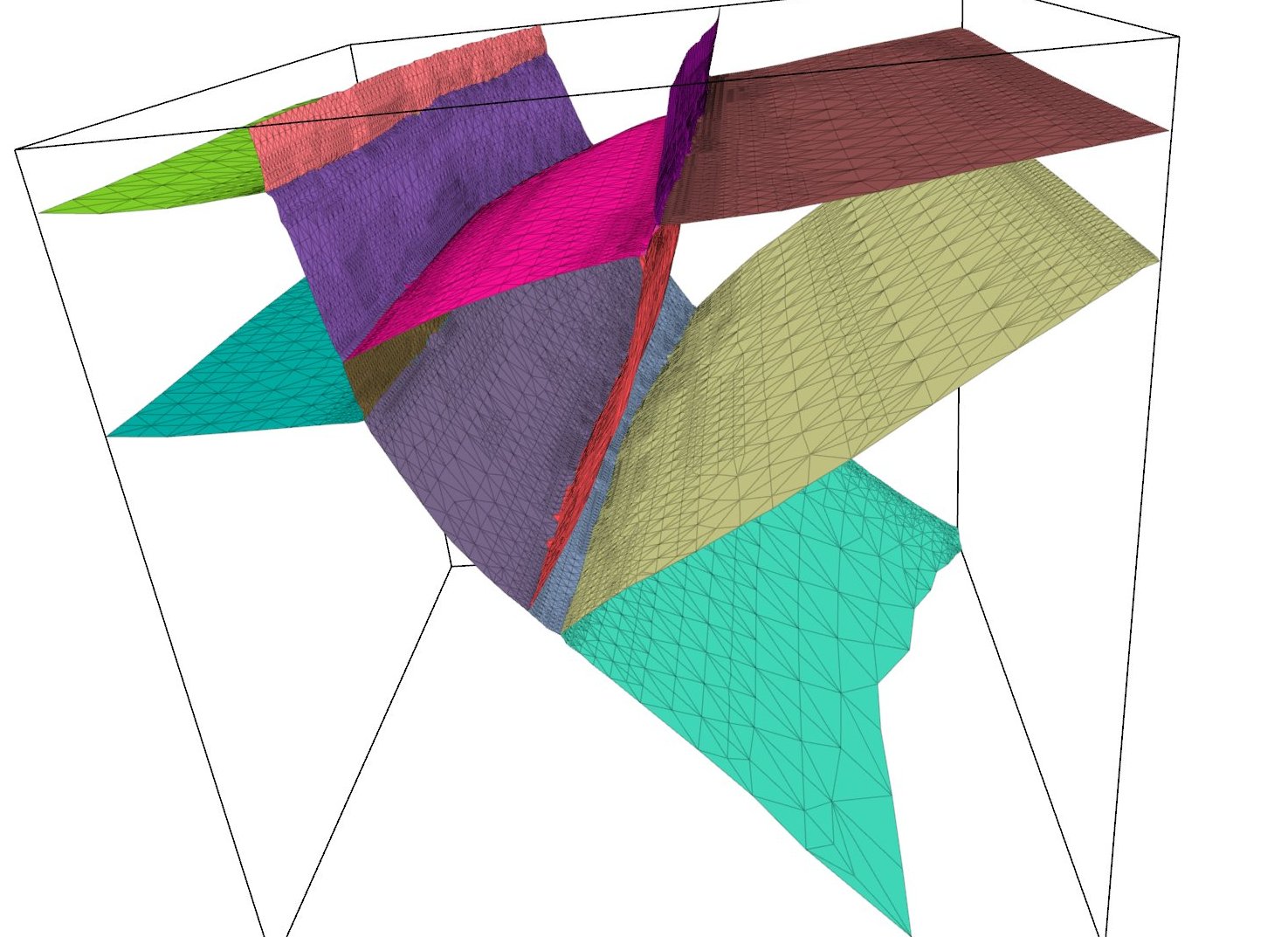 Geological structures with water-tight boundaries